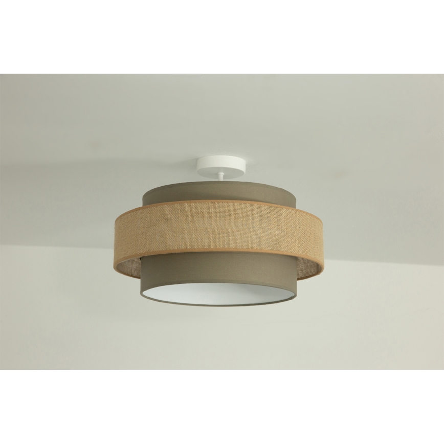 Brilagi - Plafon RESNA 1xE27/60W/230V pr. 40 cm castanho/bege