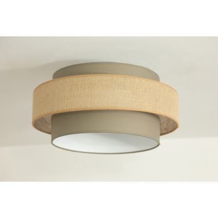 Brilagi - Plafon RESNA 1xE27/60W/230V Ø 40 cm castanho/bege
