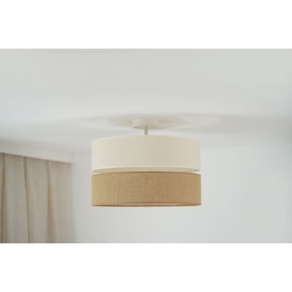 Brilagi - Plafonier ROYAL YUTE 1xE27/15W/230V Ø 40 cm bege/creme