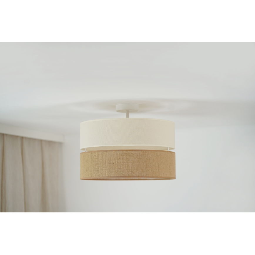 Brilagi - Plafonier ROYAL YUTE 1xE27/15W/230V Ø 40 cm bege/creme