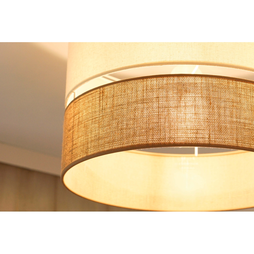 Brilagi - Plafonier ROYAL YUTE 1xE27/15W/230V Ø 40 cm bege/creme