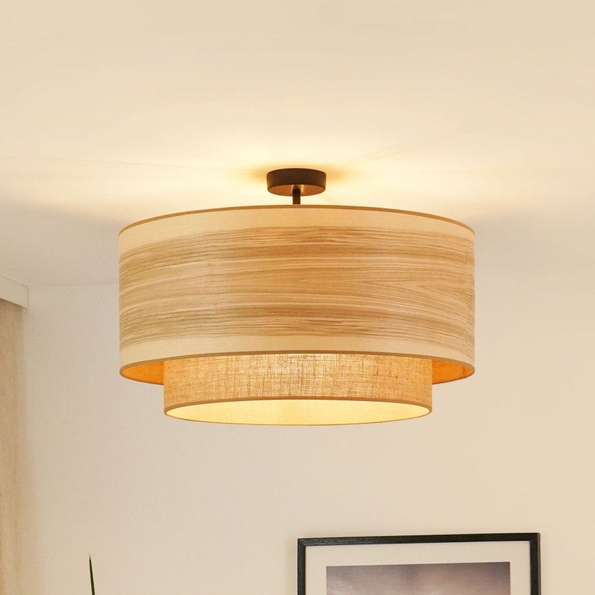 Brilagi - Plafonier MONTANA BOHO 1xE27/15W/230V diâmetro 60 cm castanho