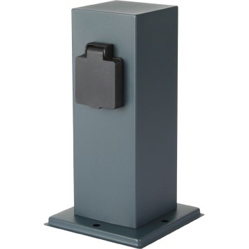 Brilagi - Poste de exterior com tomada PILLAR 1Z SCHUKO 230V IP44 antracite