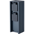 Brilagi - Poste de tomadas para exterior PILLAR 2x SCHUKO 230V IP44 antracite