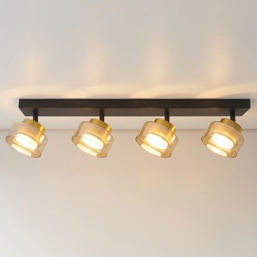 Brilagi - Spot AURA LUX 4xGX53/30W/230V preto/dourado