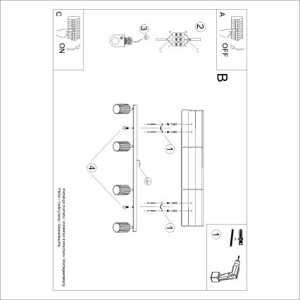 Brilagi - Spot CRESTO 4xGU10/10W/230V vermelho