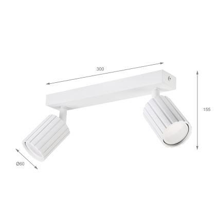 Brilagi - Spot CRISPINA 2xGU10/10W/230V branco