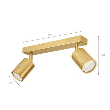 Brilagi - Spot CRISPINA 2xGU10/10W/230V dourado