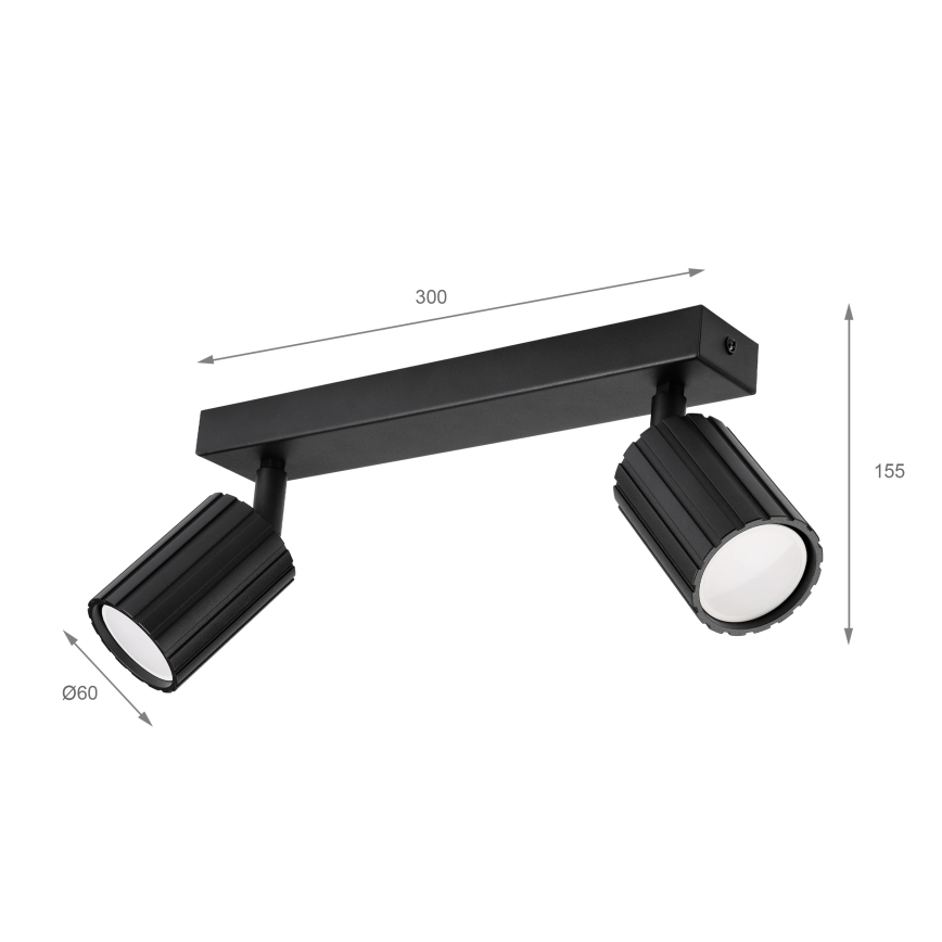 Brilagi - Spot CRISPINA 2xGU10/10W/230V preto
