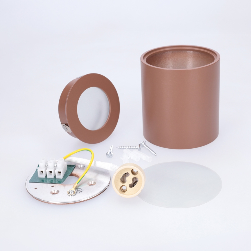 BRILAGI - Spot de casa de banho MIA 1xGU10/30W/230V 84x80 mm castanho IP54