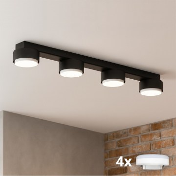 Brilagi - Spot de embutir LED RGB+CCT regulável MONO 4xGX53/14W/230V 2700-6500K Wi-Fi Tuya preto