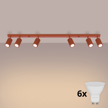 BRILAGI - Spot de LED CRESTO 6xGU10/10W/230V laranja