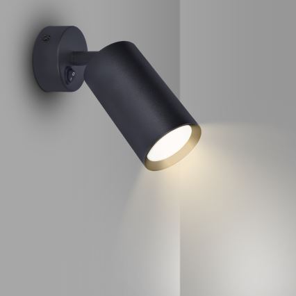 Brilagi - Aplique de parede LED RGBW dimerizável SELE 1xGU10/4,8W/230V 3000K preto + controlo remoto