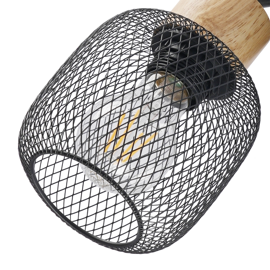 Brilagi - Spot de parede orientável BASKLITE 1xE27/15W/230V madeira/preto