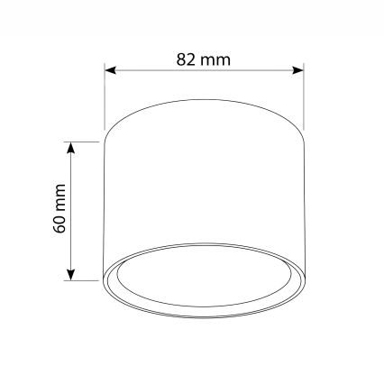 BRILAGI - Spot de tecto SMOOTH 1xGX53/15W/230V 60x82 mm acabamento em carvalho