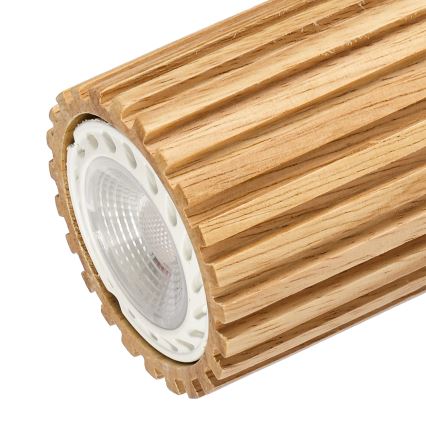 Brilagi - Spot direcionável MODERN WOOD 4xGU10/8W/230V madeira de seringueira/branco