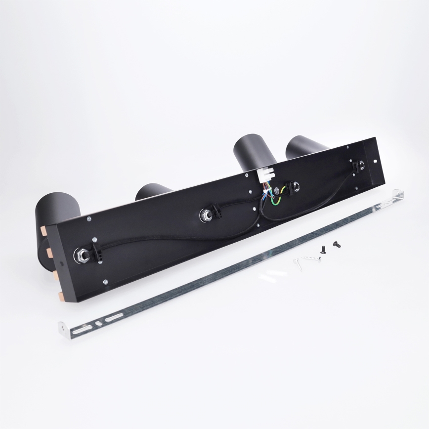 Brilagi - Spot direcionável SELE WOOD ACOUSTIC 4xGU10/30W/230V preto/madeira