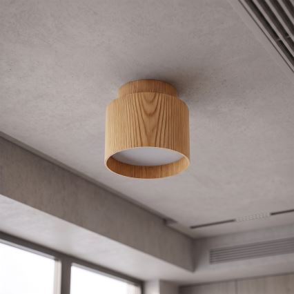 BRILAGI - Spot LED BACKLIT 1xGX53/15W/230V + LED/3W Ø 8 cm acabamento carvalho