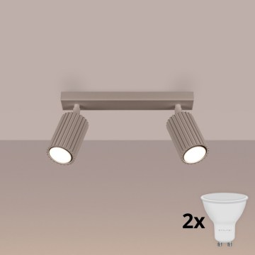 Brilagi - Spot LED CRESTO 2x GU10/10W/230V taupe