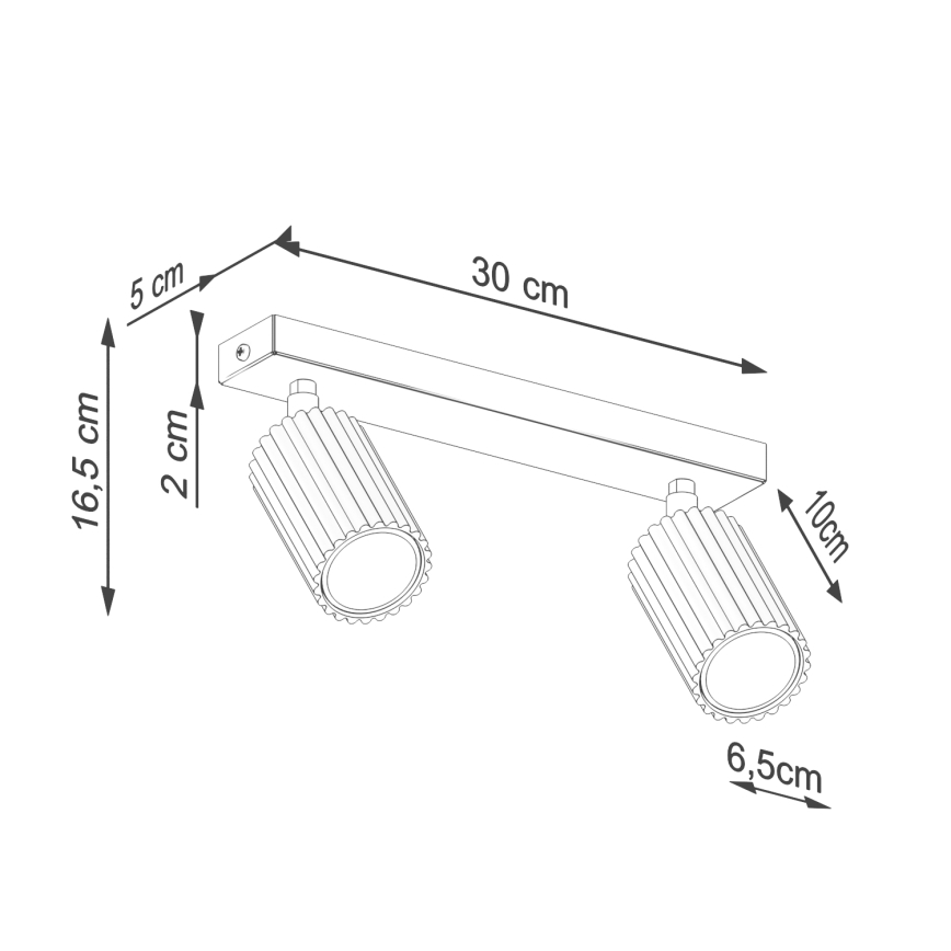 Brilagi - Spot LED CRESTO 2xGU10/10W/230V bordô
