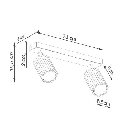 BRILAGI - Spot LED CRESTO 2xGU10/10W/230V laranja