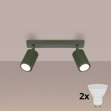 Brilagi - Spot LED CRESTO 2xGU10/10W/230V verde