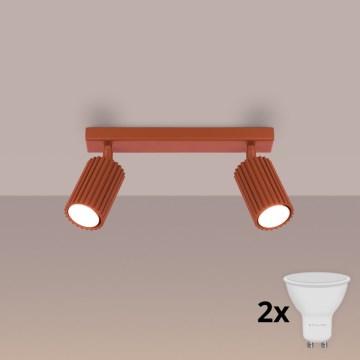 Brilagi - Spot LED CRESTO 2xGU10/10W/230V vermelho