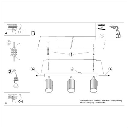 Brilagi - Spot LED CRESTO 3xGU10/10W/230V branco