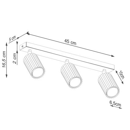 Brilagi - Spot LED CRESTO 3xGU10/10W/230V cor creme