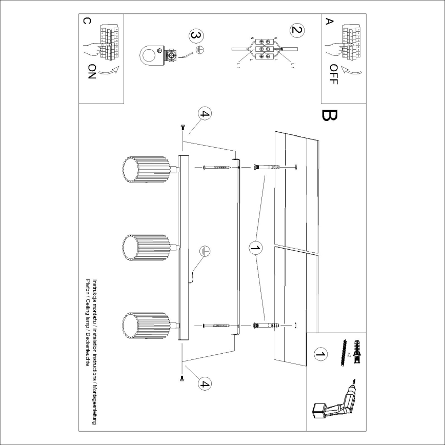Brilagi - Spot LED CRESTO 3xGU10/10W/230V vermelho
