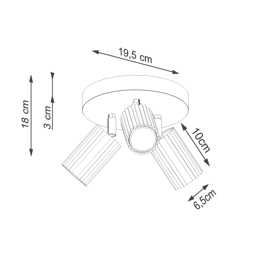 Brilagi - Spot LED CRESTO 3xGU10/10W/230V vermelho