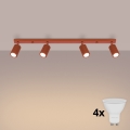 BRILAGI - Spot LED CRESTO 4xGU10/10W/230V laranja