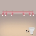 Brilagi - Spot LED CRESTO 6x GU10/10W/230V rosa