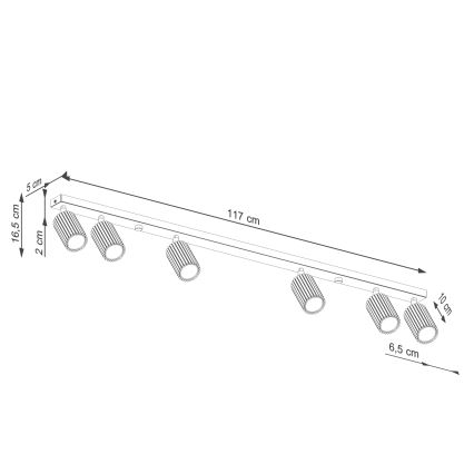Brilagi - Spot LED CRESTO 6xGU10/10W/230V vermelho