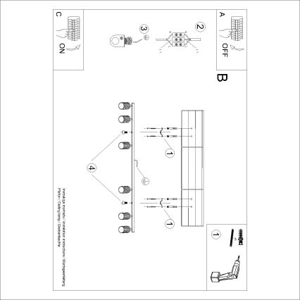 Brilagi - Spot LED CRESTO 6xGU10/10W/230V vermelho