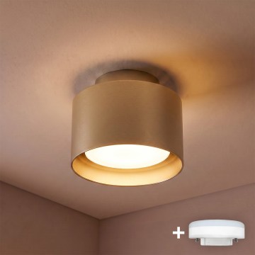 BRILAGI - Spot LED de embutir BACKLIT 1xGX53/15W/230V + LED/3W Ø 10 cm dourado