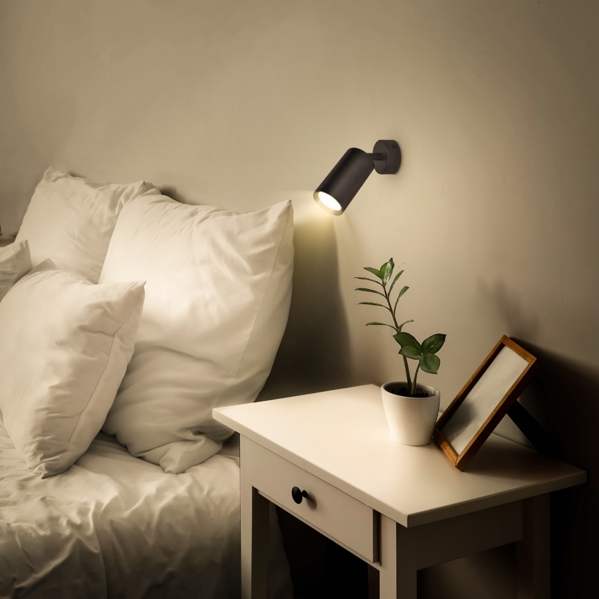 Brilagi - Foco LED RGBW dimerizável SELE 1xGU10/4,8W/230V 3000K preto + controlo remoto