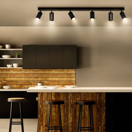 Brilagi - Luminária spot LED RGBW dimerizável SELE 6xGU10/6,5W/230V 2700-6500K preta/dourada