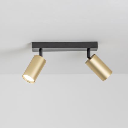 Brilagi - Spot LED RGBW dimerizável SELE GOLDEN 2xGU10/6,5W/230V 2700-6500K preto/dourado