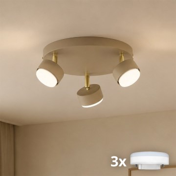 Brilagi - Spot LED MONO 3xGX53/30W/230V bege/dourado