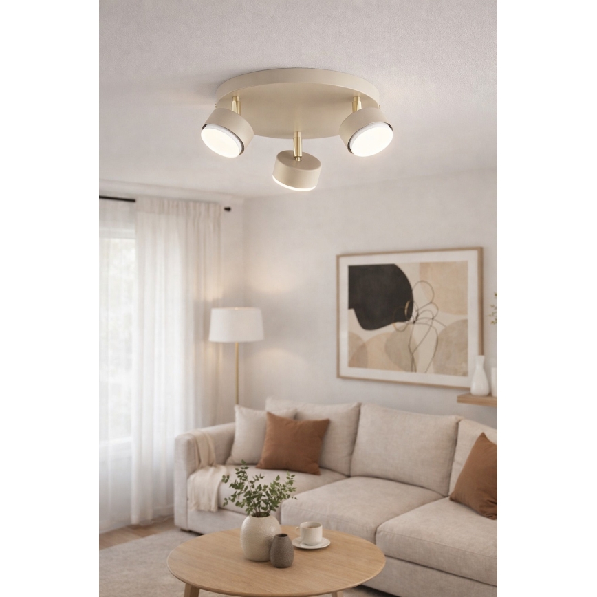 Brilagi - Spot LED MONO 3xGX53/30W/230V bege/dourado