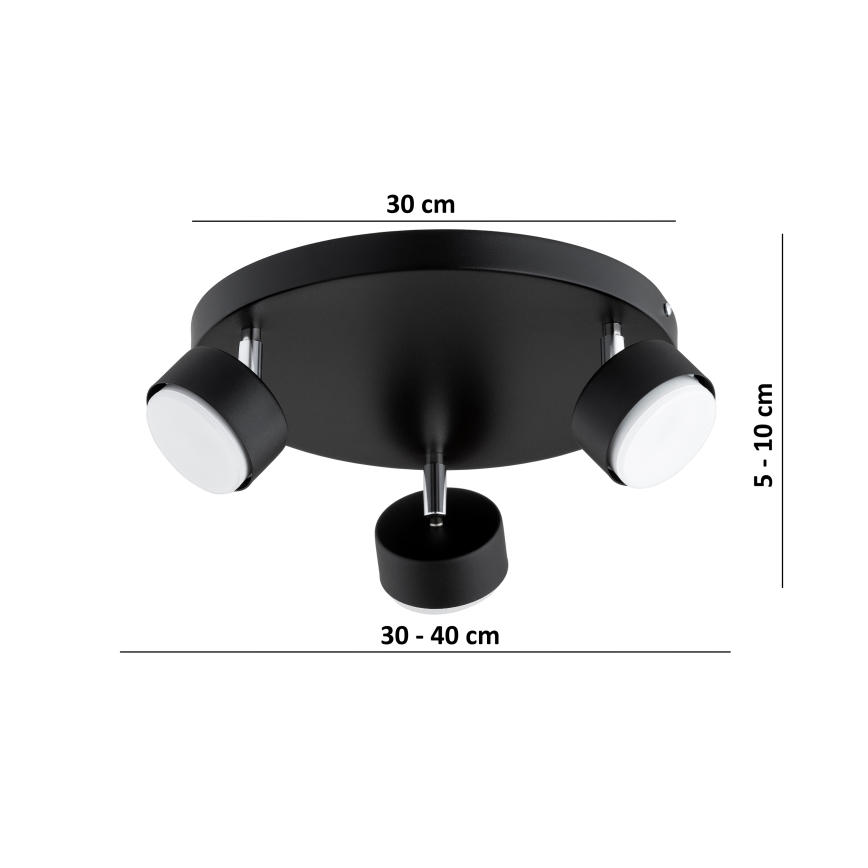 BRILAGI - Spot LED MONO 3xGX53/30W/230V preto