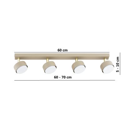 Brilagi - Spot LED MONO 4xGX53/30W/230V bege