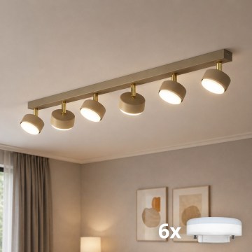 Brilagi - Spot LED MONO 6xGX53/30W/230V bege/dourado
