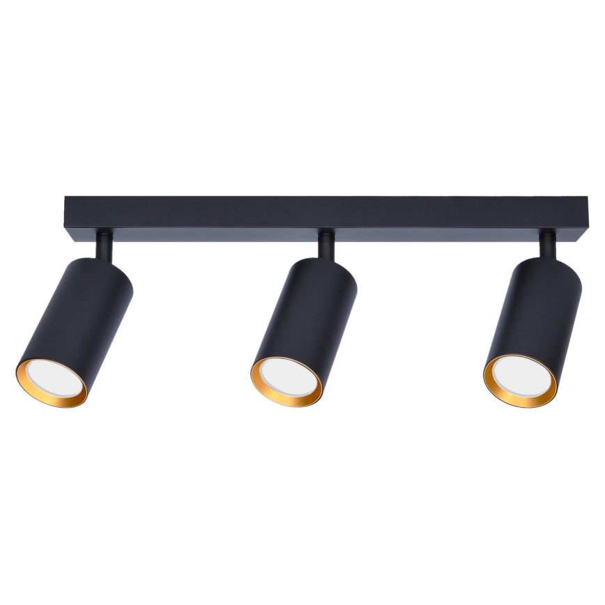 Brilagi - Candeeiro de focos LED RGBW regulável SELE 3xGU10/4,8W/230V 3000K preto/dourado + controlo remoto