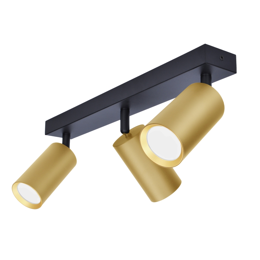 Brilagi - Spot LED RGBW dimerizável SELE GOLDEN 3xGU10/4,8W/230V 3000K preto/dourado + comando remoto