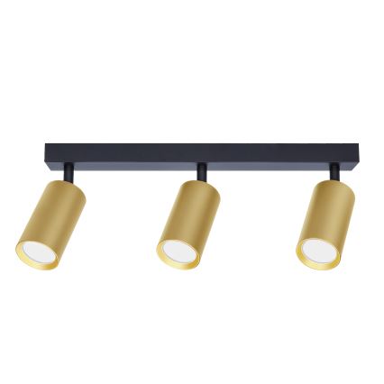 Brilagi - Spot LED RGBW dimerizável SELE GOLDEN 3xGU10/4,8W/230V 3000K preto/dourado + comando remoto