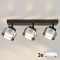 Brilagi - Spot LED RGB+CCT dimerizável AURA LUX 3xGX53/14W/230V 2700–6500K Wi-Fi Tuya preto/fumê
