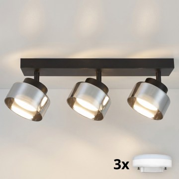 Brilagi - Spot LED RGB+CCT dimerizável AURA LUX 3xGX53/14W/230V 2700–6500K Wi-Fi Tuya preto/fumê