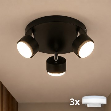 Brilagi - Spot LED RGB+CCT dimerizável MONO 3xGX53/14W/230V 2700-6500K Wi-Fi Tuya preta